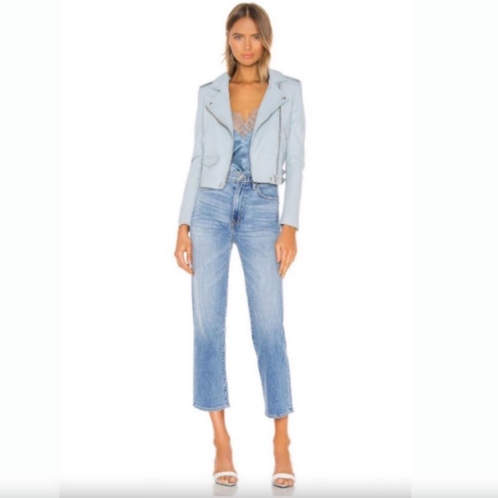 IRO Ashville Leather Lambskin Powder Blue Jacket 
Size: 34 | XS - Picture 2 of 12